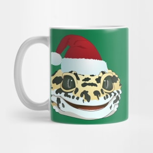 Leopard Gecko Wearing a Santa Hat Mug